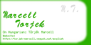 marcell torjek business card
