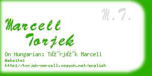 marcell torjek business card